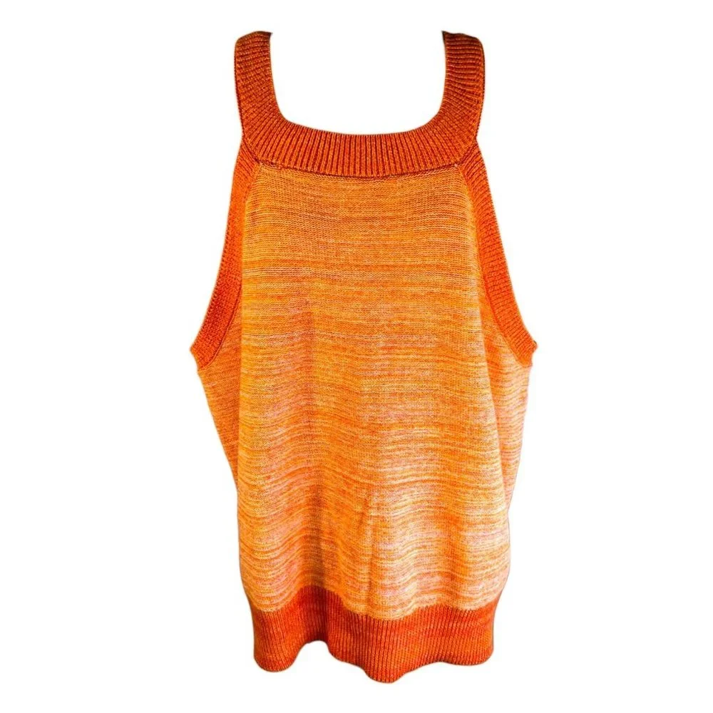 Est. 1945 Orange Knit Tank Top Women Size 22/24W NWT! - Picture 1 of 8